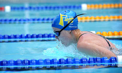 Katie Connolly on her way to winning the breast stroke. Katie Connolly on her way to winning the breast stroke.